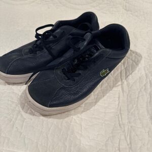 Lacoste Men's Navy and Black Trainers Size 8